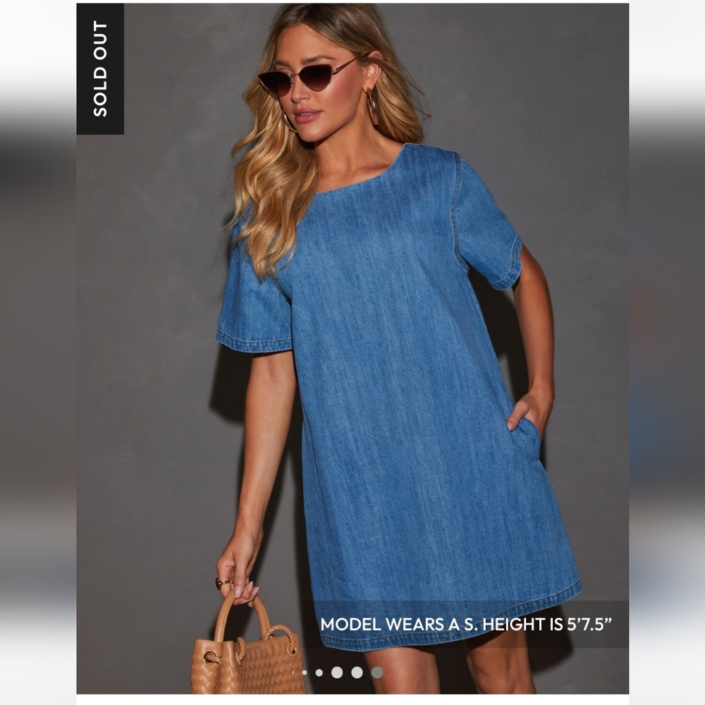 Vici Dolls Blue Denim Dress